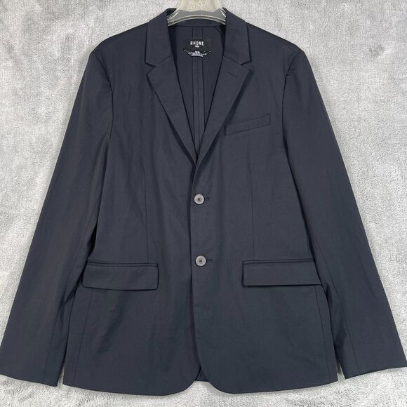 Rhone Commuter Blazer Jacket Mens Medium Black Formal Single Breasted - Picture 1 of 15